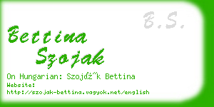 bettina szojak business card